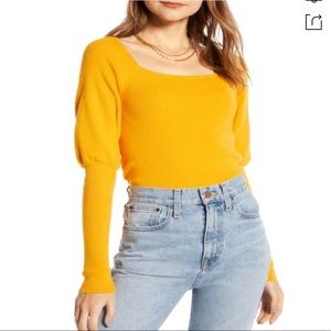 Something Navy Square neck sweater